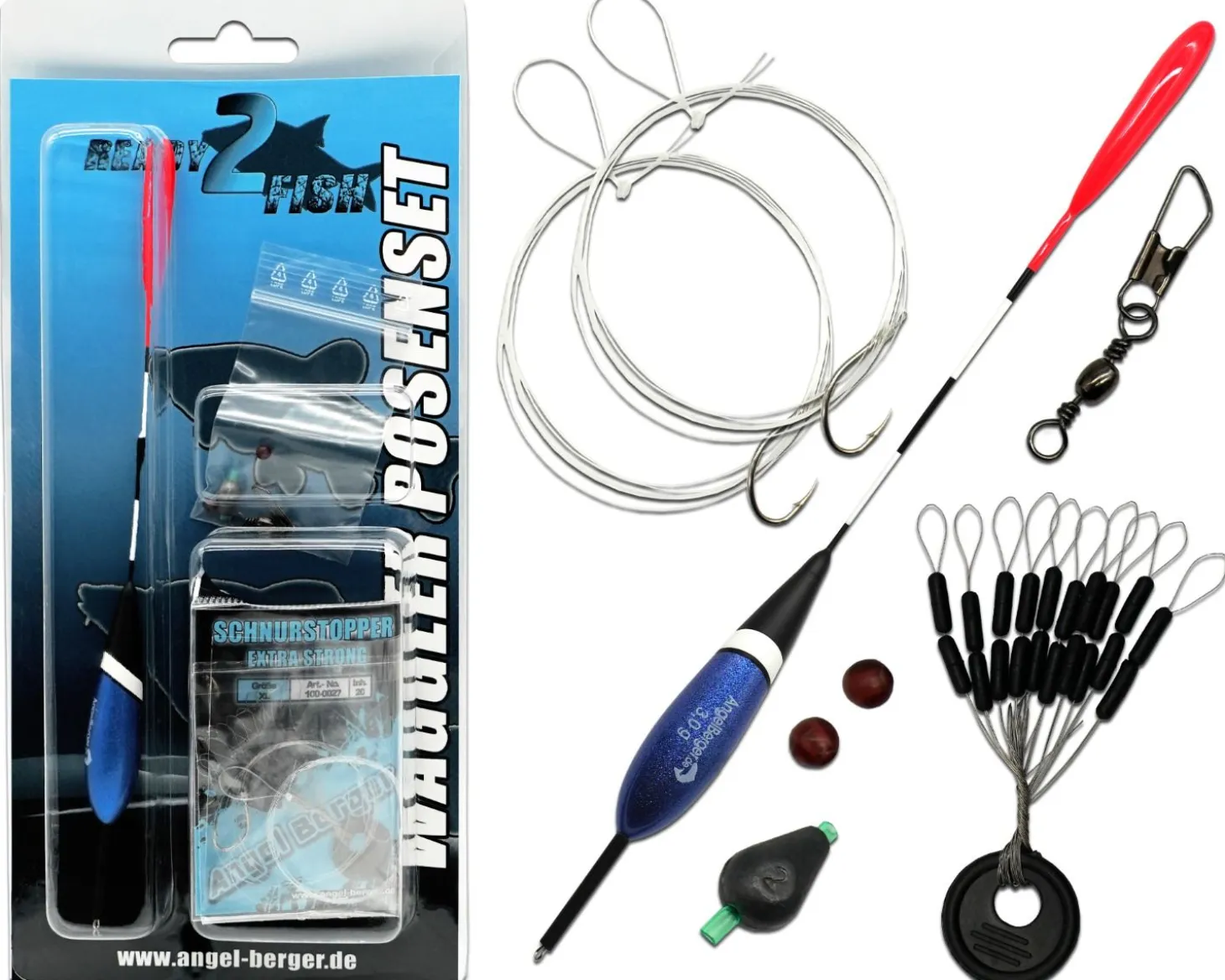Angel Berger Waggler Posen Set Posenmontage Ready2Fish Angelpose Angelset Fishing Float Posenset Angelsets