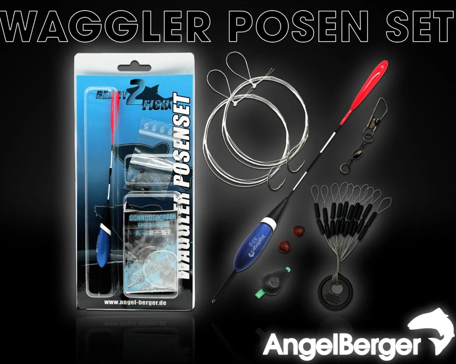 Angel Berger Waggler Posen Set Posenmontage Ready2Fish Angelpose Angelset Fishing Float Posenset Angelsets