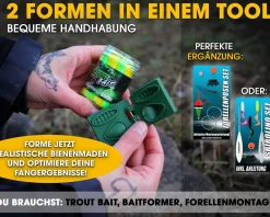 Angel-Berger Doppel Baitformer 2 in 1 Forellenteigformer für Forellen Teig Troutbait Angelteig