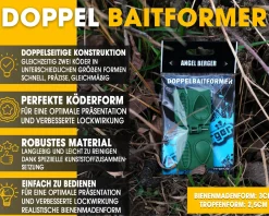 Angel-Berger Doppel Baitformer 2 in 1 Forellenteigformer für Forellen Teig Troutbait Angelteig