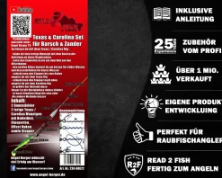 Angel-Berger Wild Devil Baits Texas Carolina Set Texas-Carolina Monatage Ready2Fish Texas Rig Carolina Rig Finesse Montage Zander Sortimente