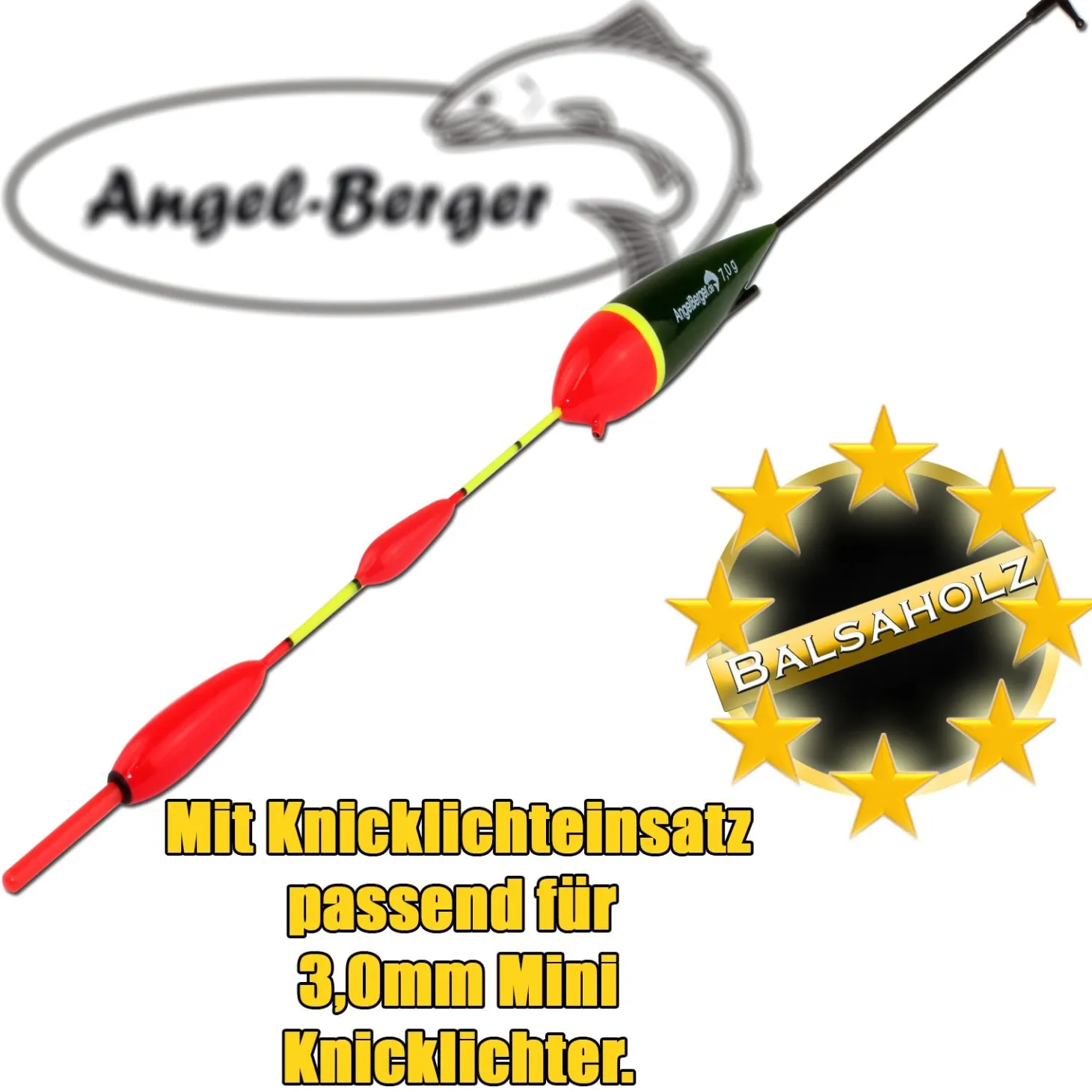 Angel-Berger Zander Pose mit Knicklichteinsatz Raubfischpose Zielfische
