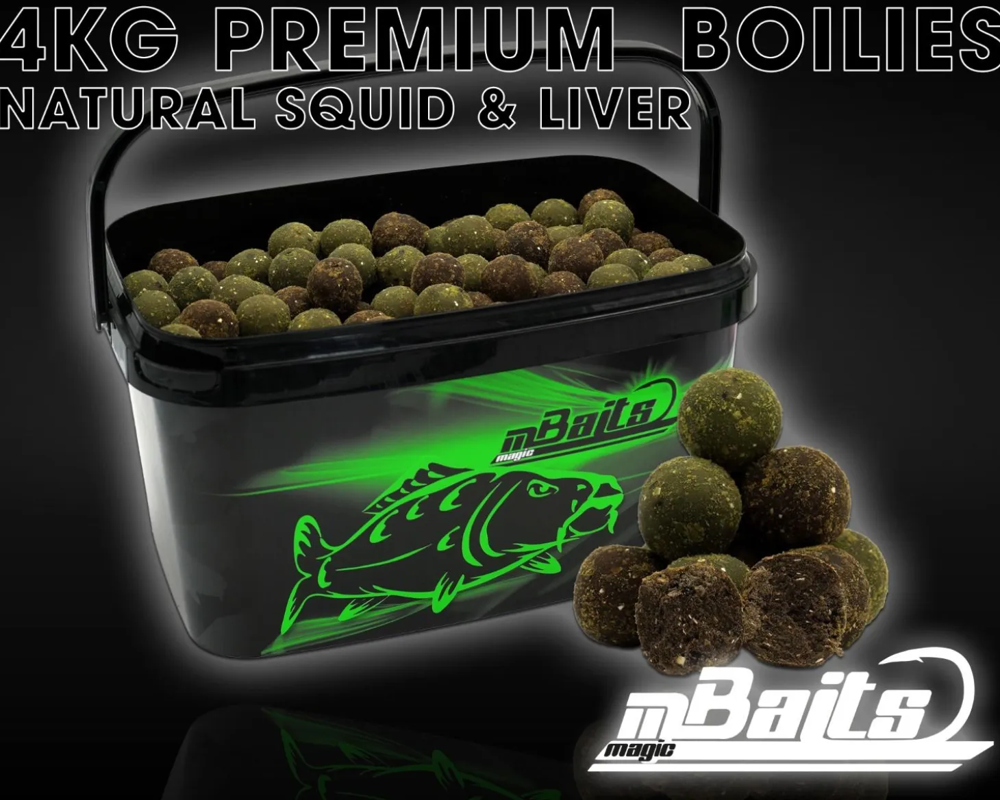 Magic Baits 4 Kg Premium Boilies mit Eimer Carp Baits with Bucket Futterboilies Karpfenboilies Feeder Boilie Boilieset Karpfenköder Carp Baits Angelköder Karpfenangeln Futtermittel