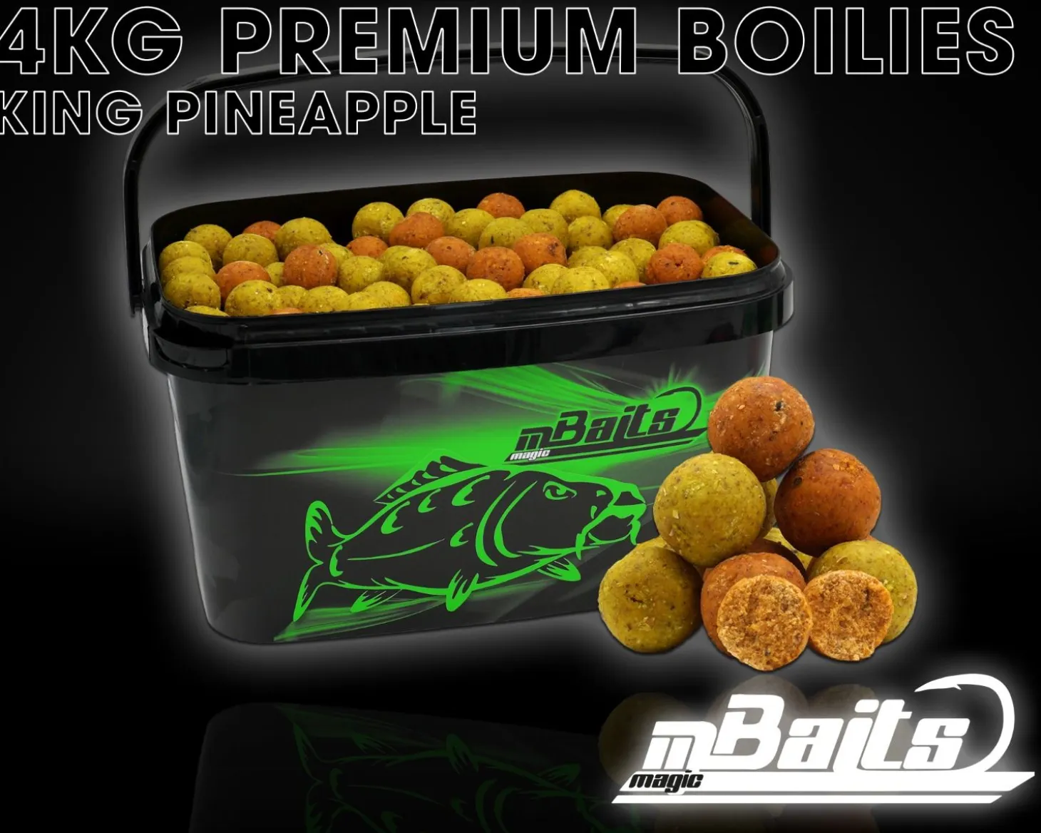 Magic Baits 4 Kg Premium Boilies mit Eimer Carp Baits with Bucket Futterboilies Karpfenboilies Feeder Boilie Boilieset Karpfenköder Carp Baits Angelköder Karpfenangeln Futtermittel
