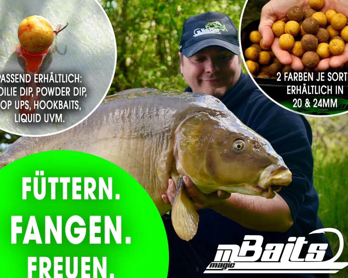 Magic Baits 4 Kg Premium Boilies mit Eimer Carp Baits with Bucket Futterboilies Karpfenboilies Feeder Boilie Boilieset Karpfenköder Carp Baits Angelköder Karpfenangeln Futtermittel