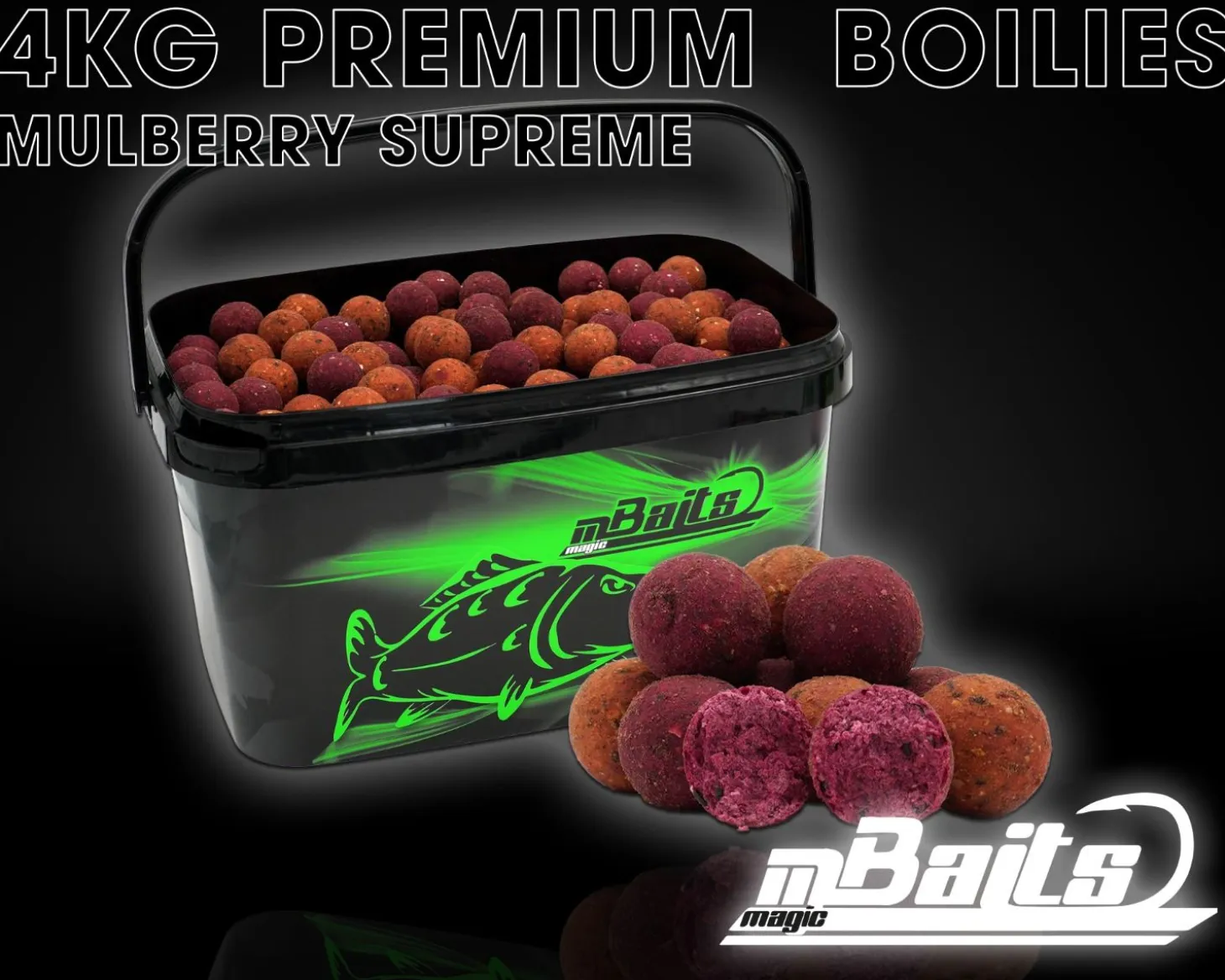 Magic Baits 4 Kg Premium Boilies mit Eimer Carp Baits with Bucket Futterboilies Karpfenboilies Feeder Boilie Boilieset Karpfenköder Carp Baits Angelköder Karpfenangeln Futtermittel