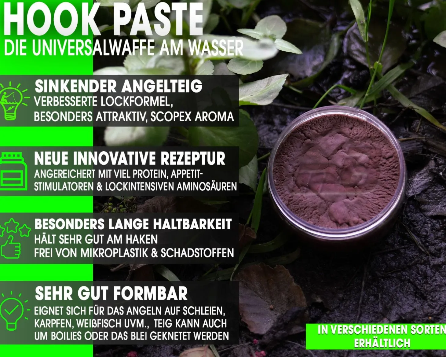 Magic Baits Angelteig Hook Paste sinkend Angelköder Karpfenteig Angelteig