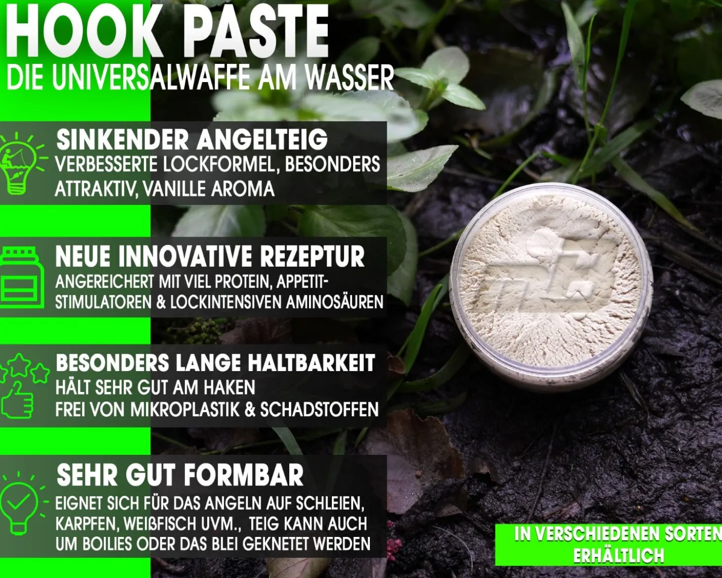 Magic Baits Angelteig Hook Paste sinkend Angelköder Karpfenteig Angelteig