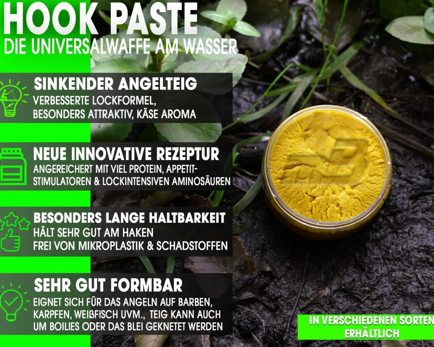 Magic Baits Angelteig Hook Paste sinkend Angelköder Karpfenteig Angelteig