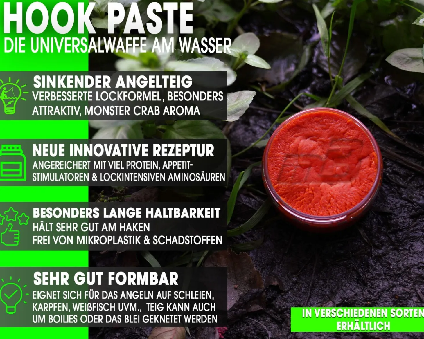 Magic Baits Angelteig Hook Paste sinkend Angelköder Karpfenteig Angelteig