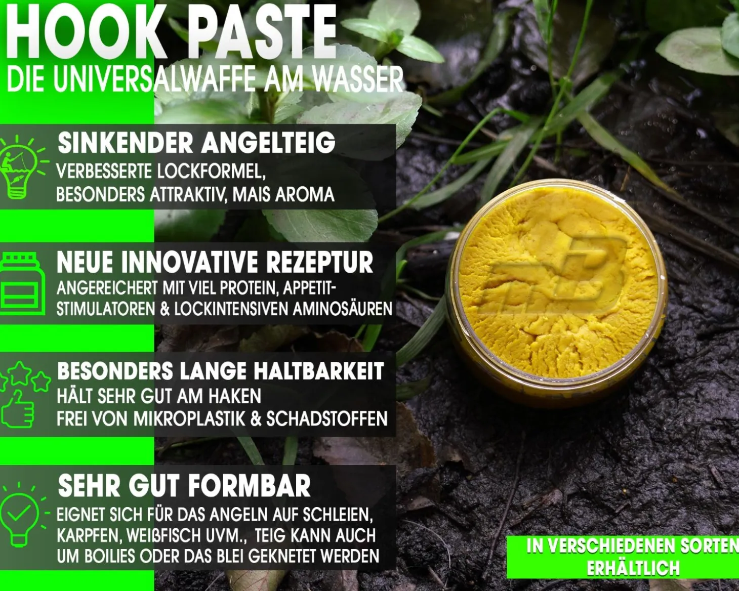 Magic Baits Angelteig Hook Paste sinkend Angelköder Karpfenteig Angelteig