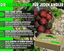Magic Baits Bait Bundle Two Tone Hook Baits All in One Köderset Karpfen Hakenköder Sparpack Carp Hookbaits Half Half Boilie Vorteilspack  Futtermittel