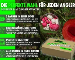 Magic Baits Bait Bundle Twist Ups All in One Köderset Pop Ups Boilies Vorteilspack Premium Range Pop Ups Sparbundle Hakenköder schwimmend Futtermittel