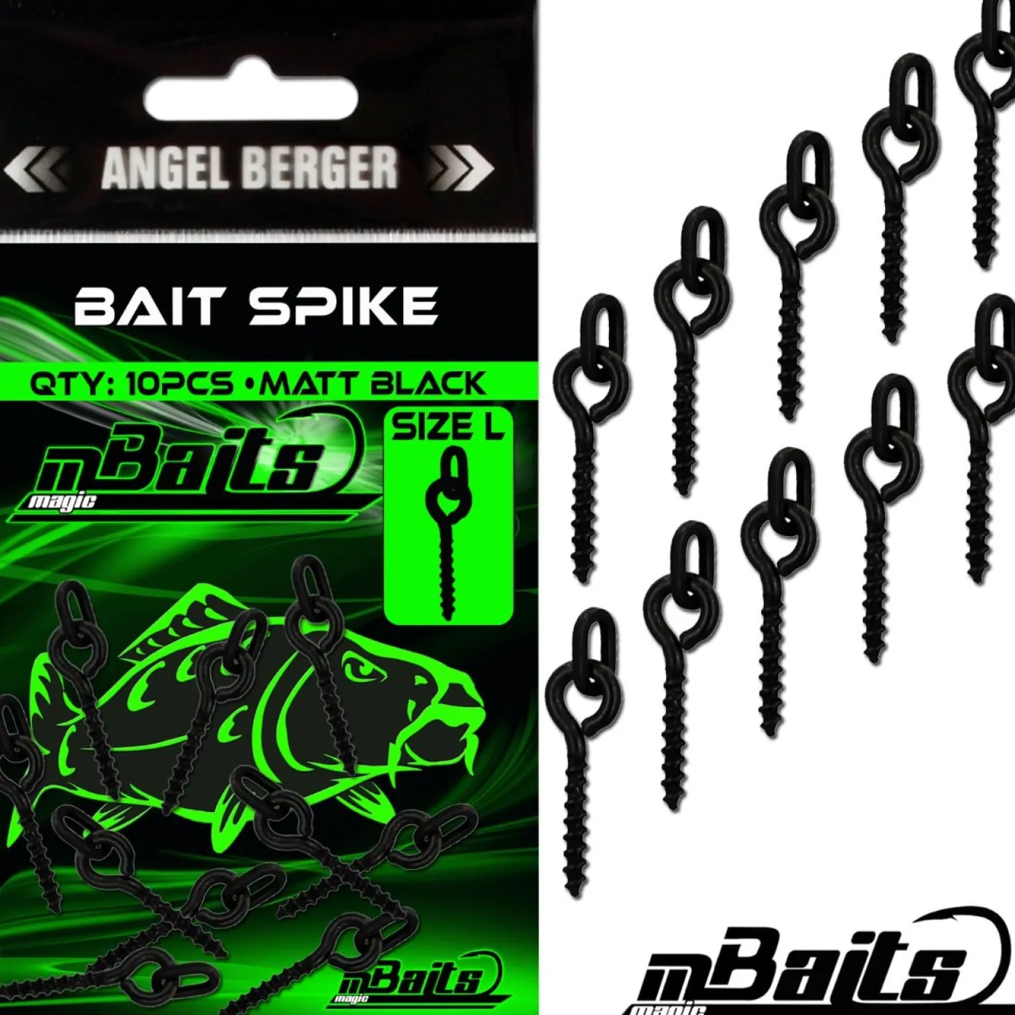 Magic Baits Bait Spike Bait Screw Boilie Schraube mit Ring Boiliebefestigung Carp Swivels Zielfische