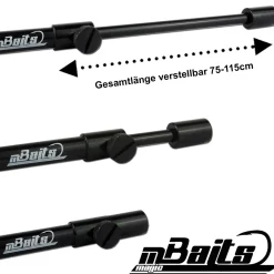 Magic Baits Black Bankstick 75-115cm verstellbar Karpfen Auflagen & Banksticks