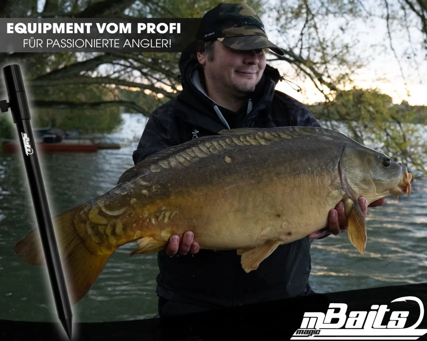 Magic Baits Black Bankstick 30-50cm verstellbar Karpfen Auflagen & Banksticks
