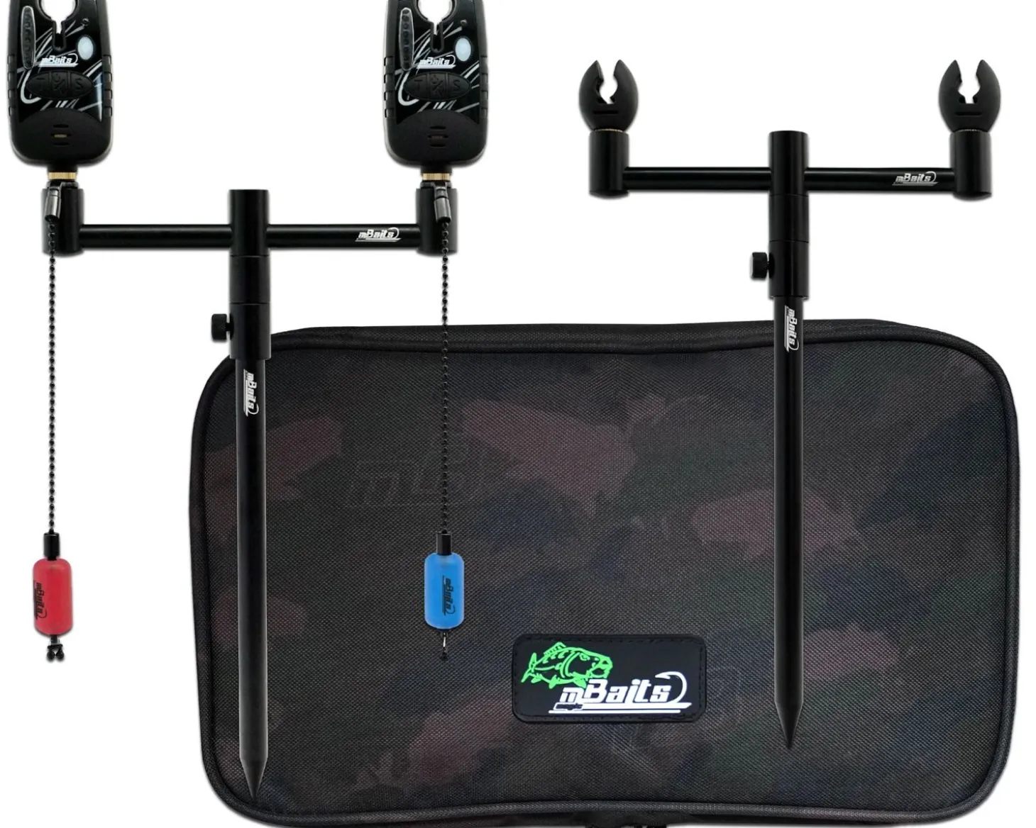 Magic Baits Black Quick Rod Pod mit Tasche Bissanzeiger Rutenauflage Bobbin Karpfen Rod Pod