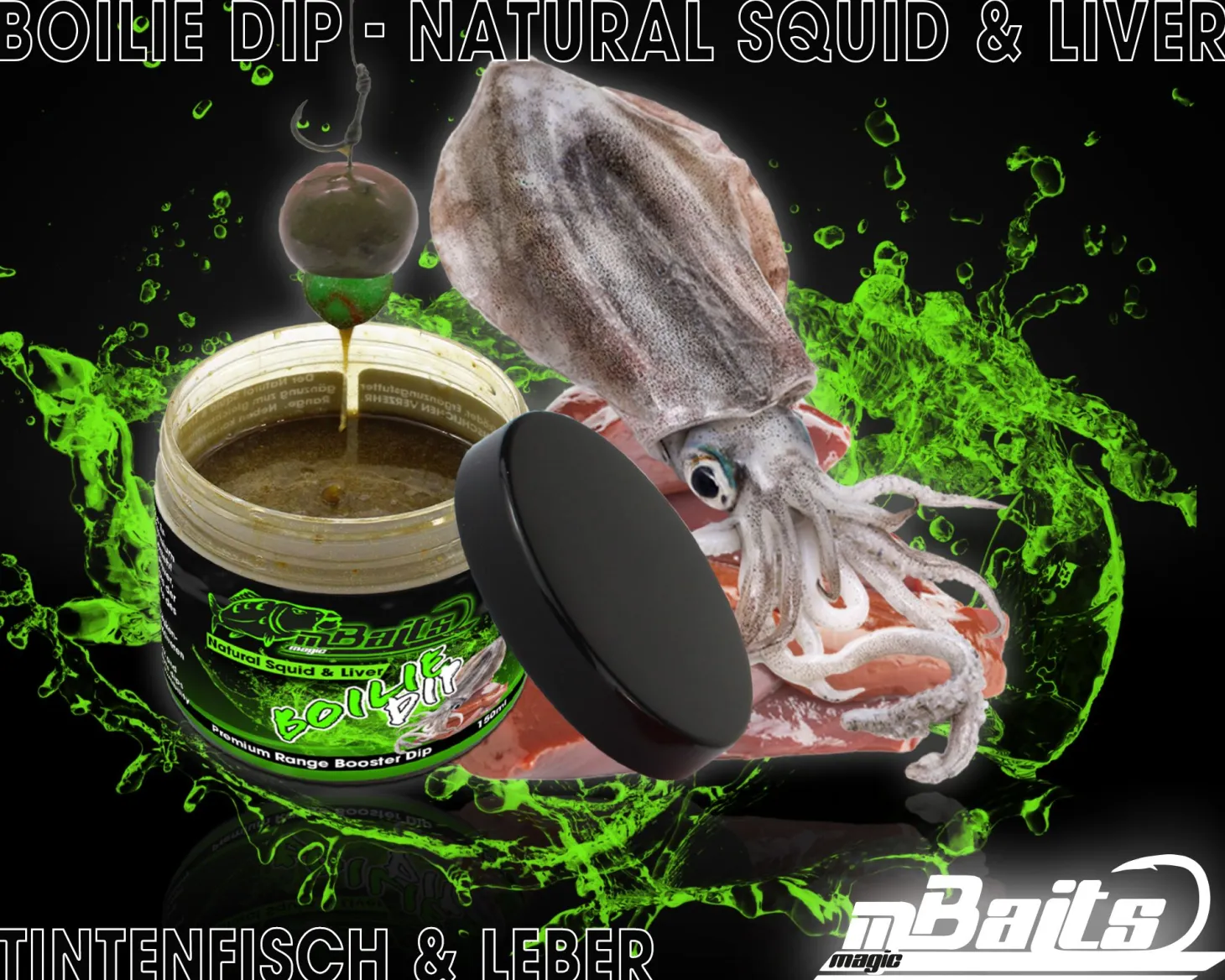 Magic Baits Boilie Dip Natural Squid & Liver Premium Range Dip Köderdip Aroma Bait Booster Futtermittel