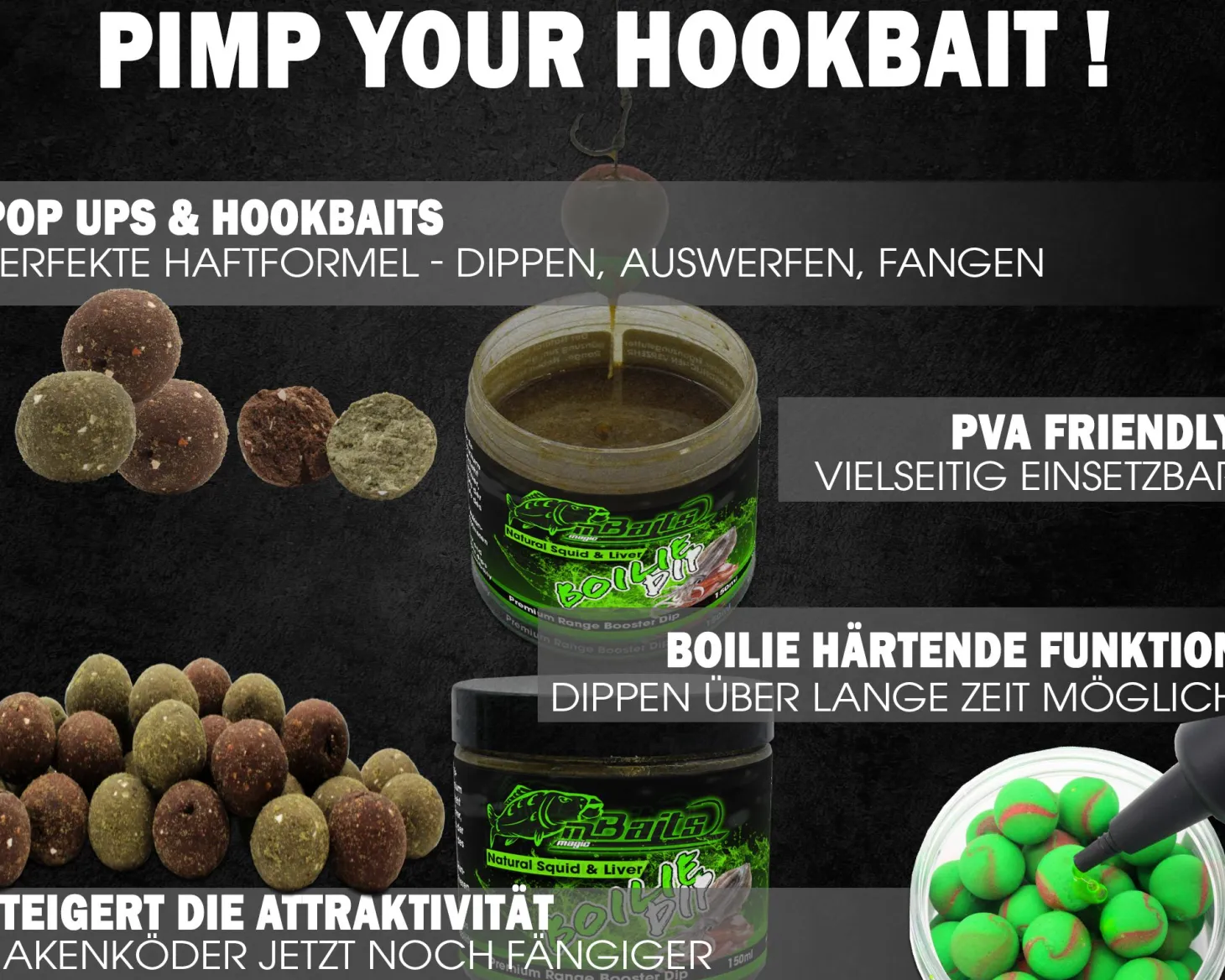 Magic Baits Boilie Dip Natural Squid & Liver Premium Range Dip Köderdip Aroma Bait Booster Futtermittel