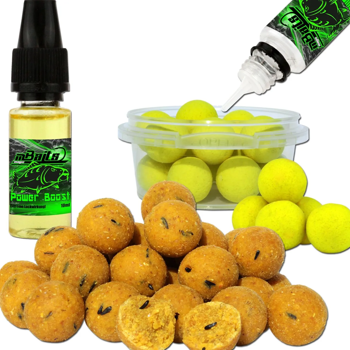 Magic Baits Boilie Set Pop Ups Flavour verschiedene Sorten Futtermittel
