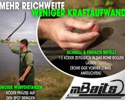 Magic Baits Boilierohr Wurfrohr Throwing Stick 25mm Futterrohr für Boilies Carp Wurfstab zum Karpfenanglen Karpfen Zubehör