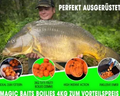 Magic Baits Boilies im Eimer 4 kg alle Sorten Futterboilies Karpfenboilies Boilieset Karpfenköder Futtermittel