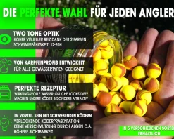 Magic Baits Captain Banana Two Tone Pop Ups 16mm Boilies Premium Range  Futtermittel