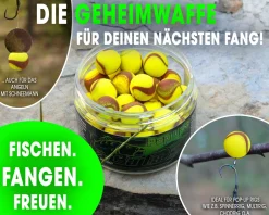 Magic Baits Captain Banana Two Tone Pop Ups 16mm Boilies Premium Range  Futtermittel