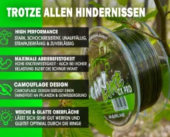 Magic Baits Carp Line CX Pro Camou 600m Karpfenschnur Camouflage Monofile Angelschnur Extra Tough Monofilament  Angelschnur