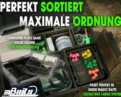 Magic Baits Carp Tackle Box 9 Fach Kleinteilebox Karpfen Kleinteil Tacklebox Nine Compartment Box Carptackle Safe Angelzubehör
