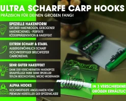 Magic Baits Crank Karpfenhaken Boiliehaken Carp Hooks Haken für Karpfenrigs Angelhaken für Karpfen Zielfische