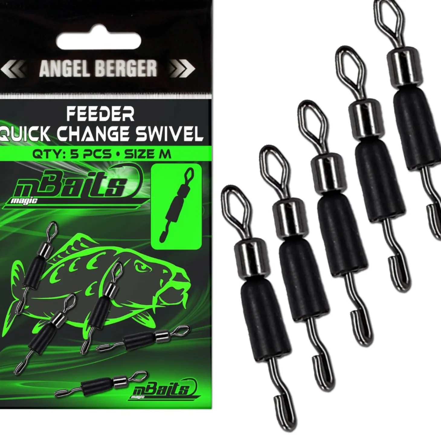 Magic Baits Feeder Quick Change Swivel Method Feeder Wirbel Angelwirbel Zielfische