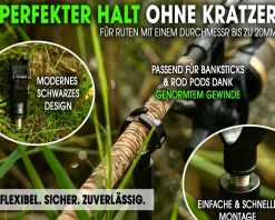 Magic Baits Flexi Butt Grip Rutenauflage Black Rod Rest Rod Pod Bankstick Carp Tackle Auflage Karpfen Auflagen & Banksticks