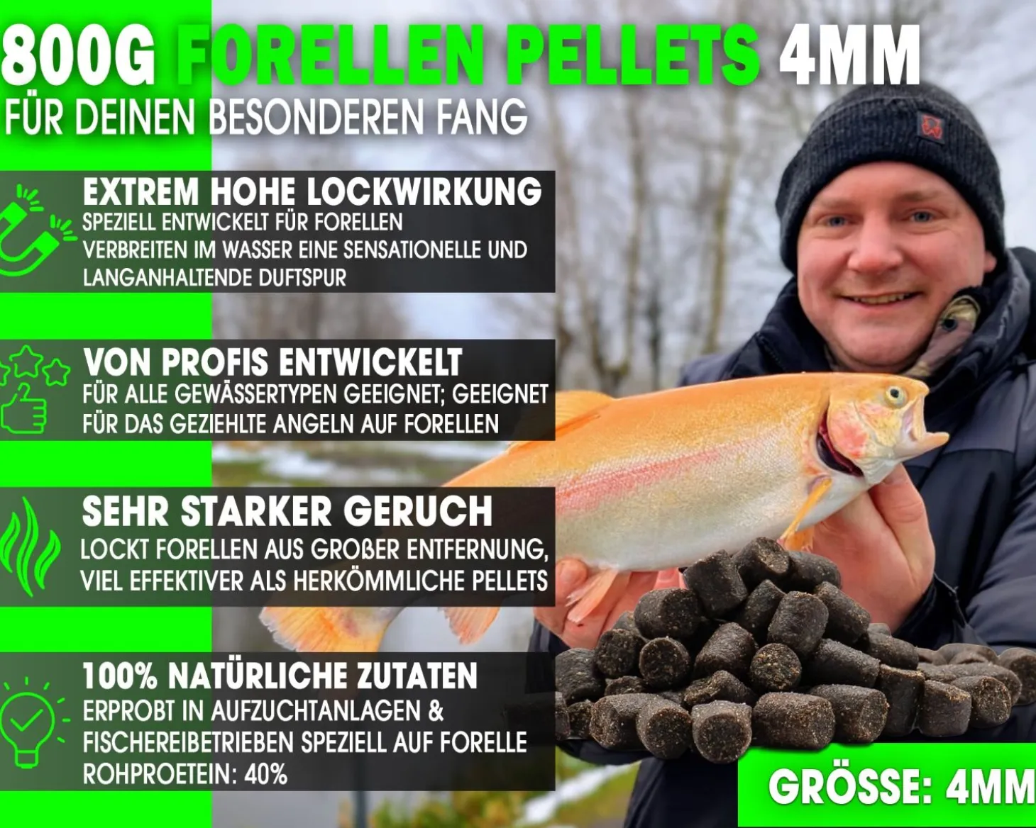 Magic Baits Forellen Pellets Trout Pellet Lockfutter Forellepellets Futtermittel