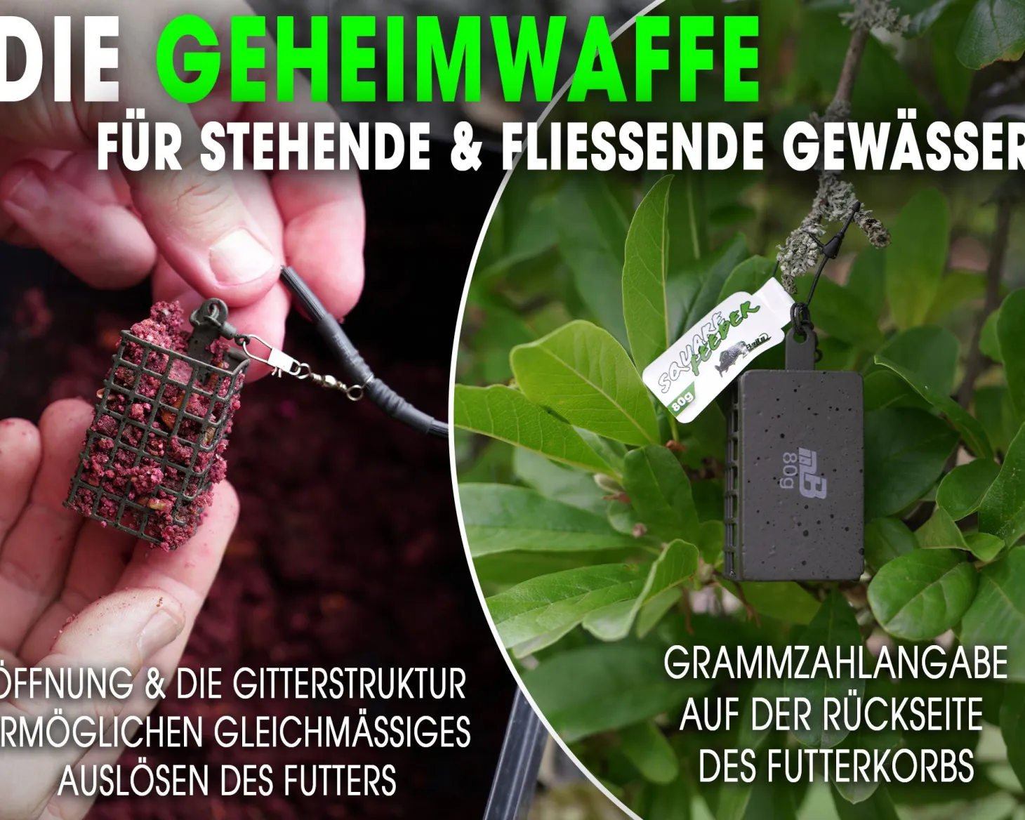 Magic Baits Futterkorb Eckig Square Feeder Camo Feederkorb Feeder Basket Feederangeln Feeder Cage Angelzubehör
