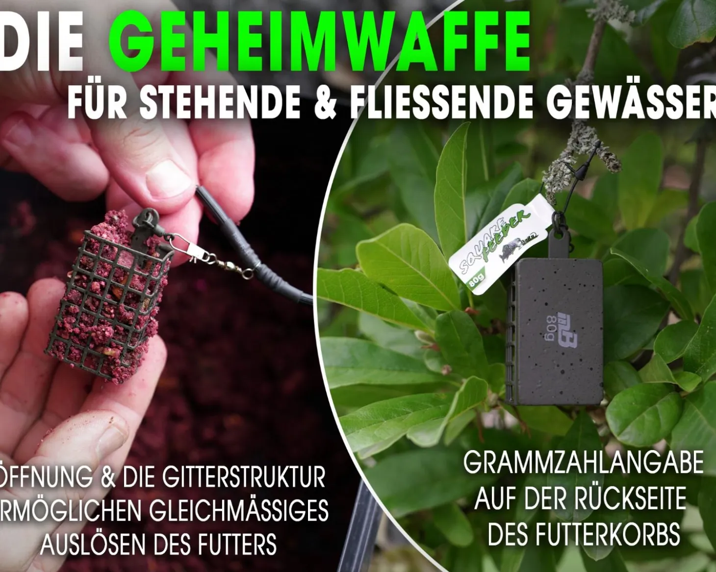 Magic Baits Futterkorb Eckig Square Feeder Camo Feederkorb Feeder Basket Feederangeln Feeder Cage Angelzubehör