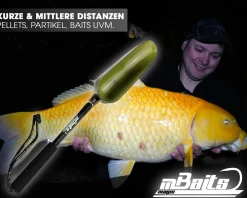Magic Baits Futterschaufel Large mit Griff Futterkelle Big Bait Spoon and Handle Futterschaufel für Boilies Pellets Partikel zum Karpfenangeln Zielfische