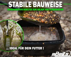 Magic Baits Futterschaufel Wide mit Griff Futterkelle Bait Spoon with Slots and Handle Futterschaufel für Boilies Pellets Partikel Zielfische