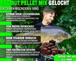 Magic Baits Halibut Pellets Mix gelocht Futterpellets Carp Pellet Karpfenköder Angelköder Karpfenfutter zum Karpfenangeln Futtermittel