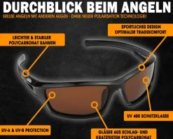 Magic Baits High UV Polarisationsbrille Braun Polbrille Angelbrille Karpfenangeln Sonnenbrille Sun Glasses Polarisationsbrillen