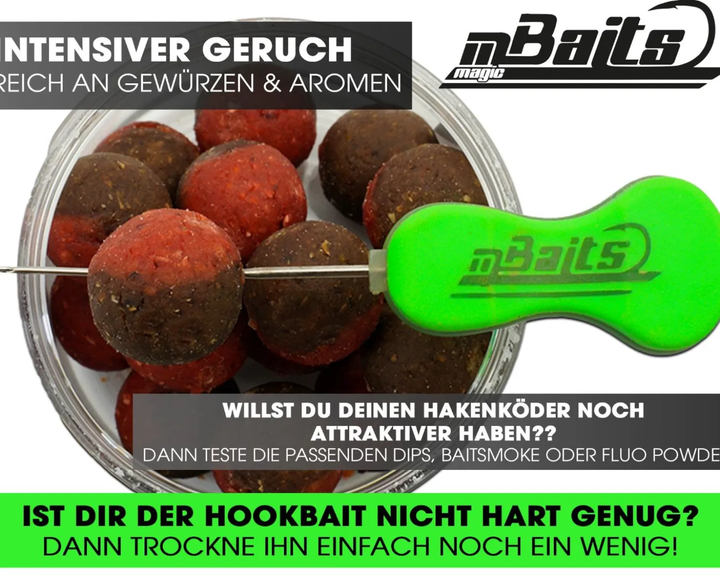 Magic Baits Hook Baits Two Tone Boilies Premium Range Futtermittel