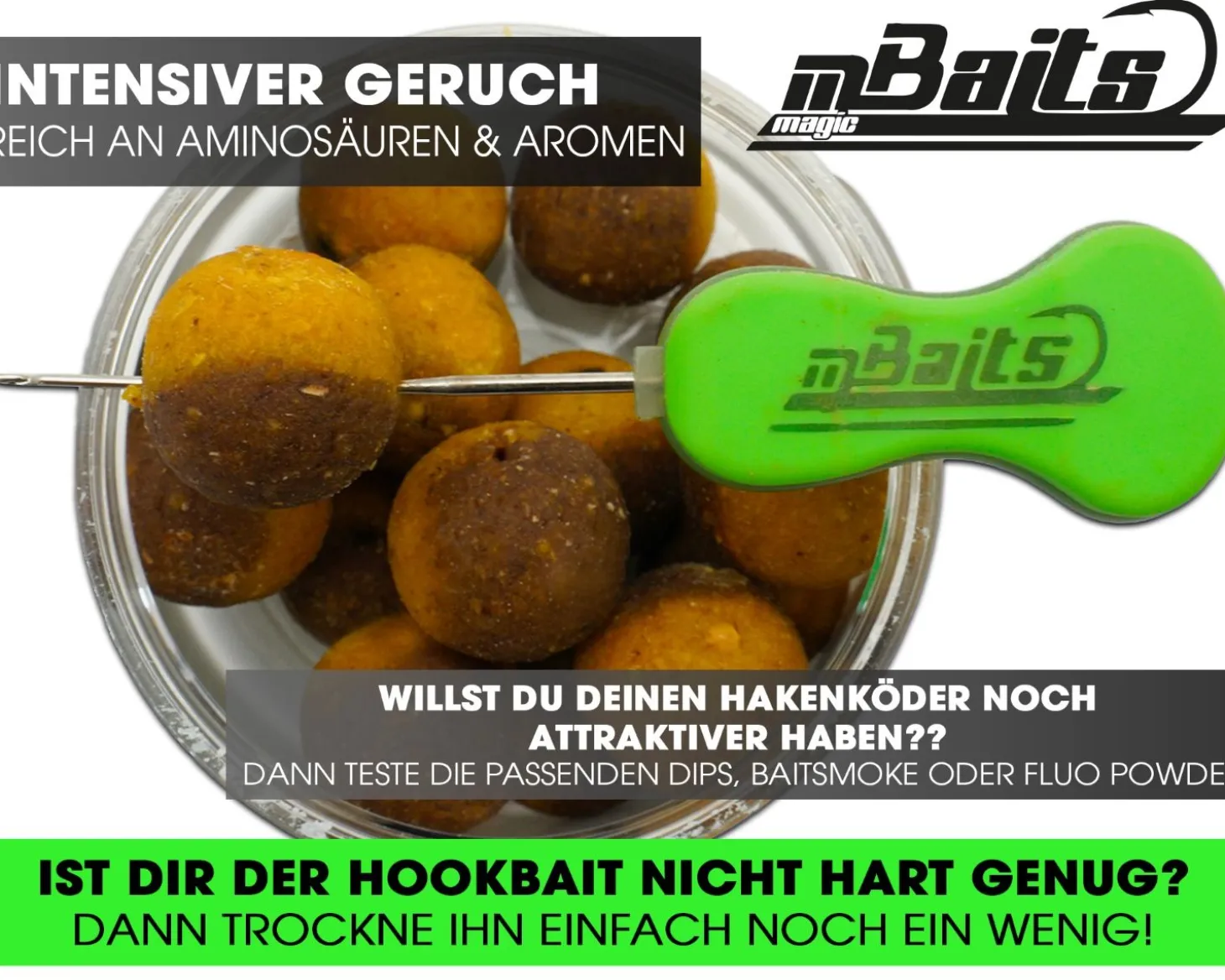 Magic Baits Hook Baits Two Tone Boilies Premium Range Futtermittel