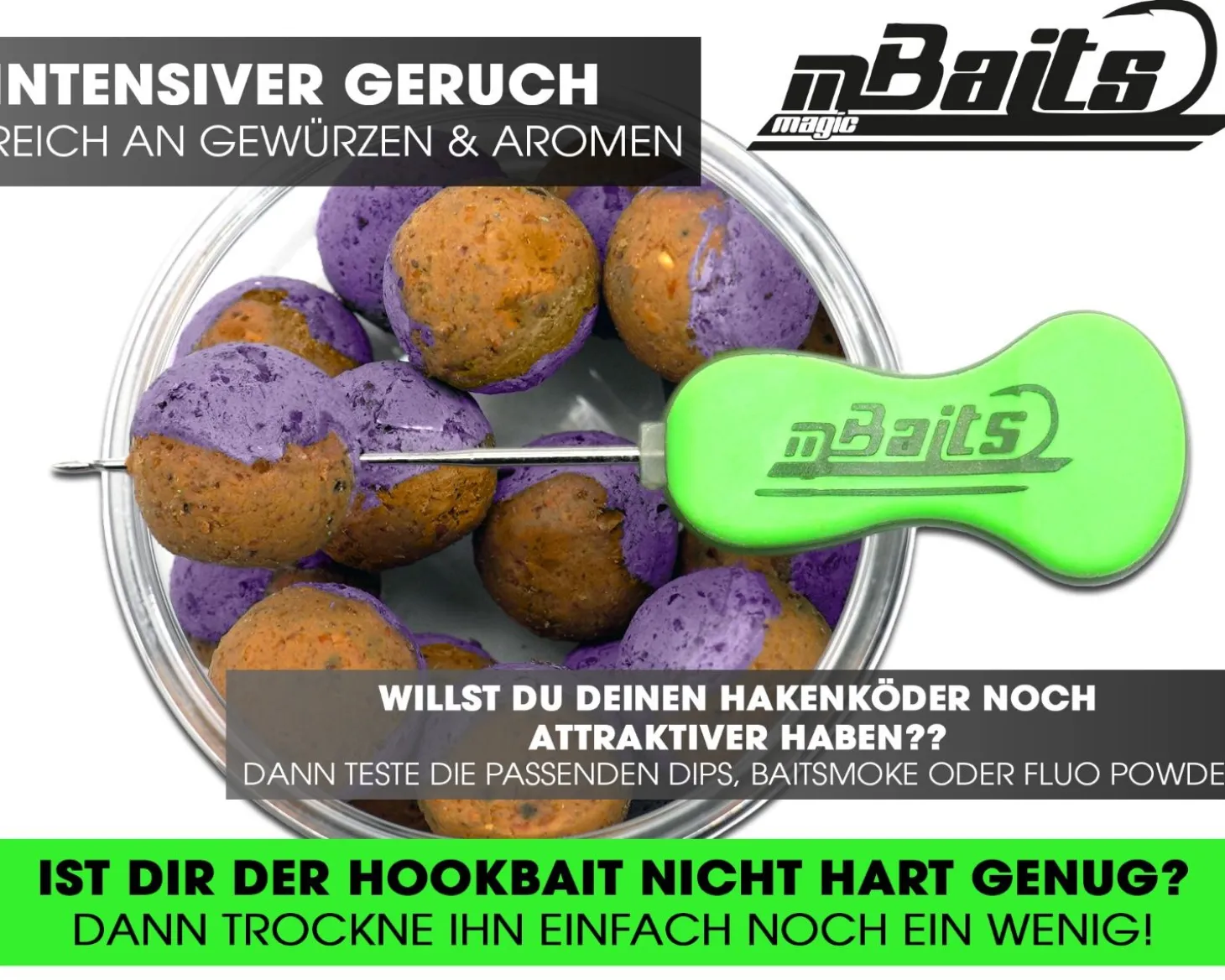 Magic Baits Hook Baits Two Tone Boilies Premium Range Futtermittel