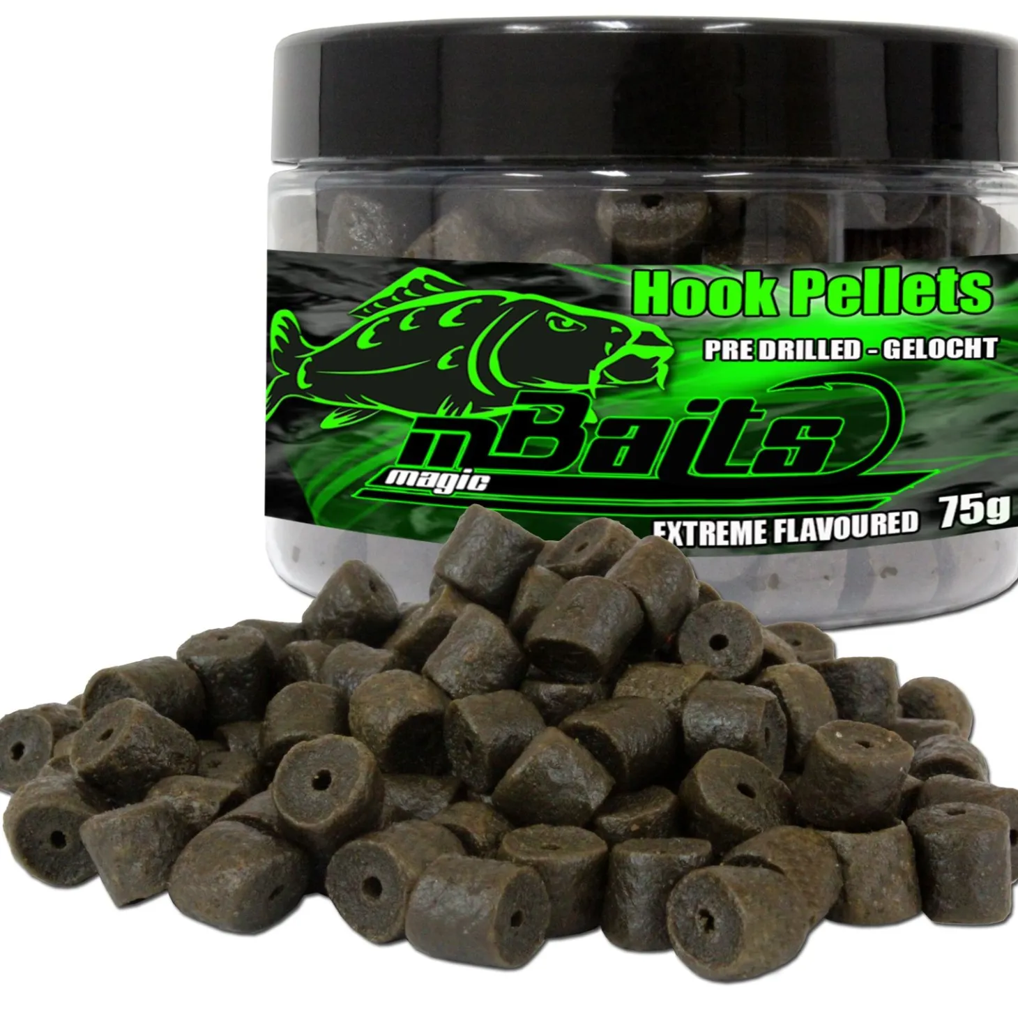 Magic Baits Hook Pellets Black Shellfish Halibut Pellets Futtermittel