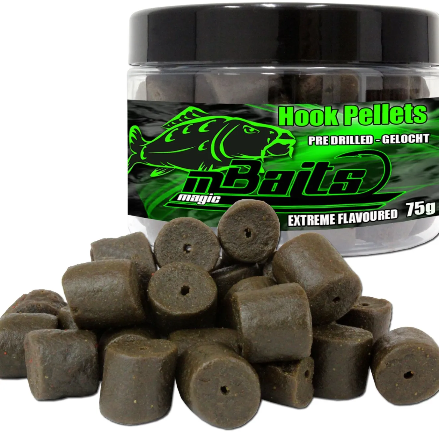 Magic Baits Hook Pellets Black Shellfish Halibut Pellets Futtermittel