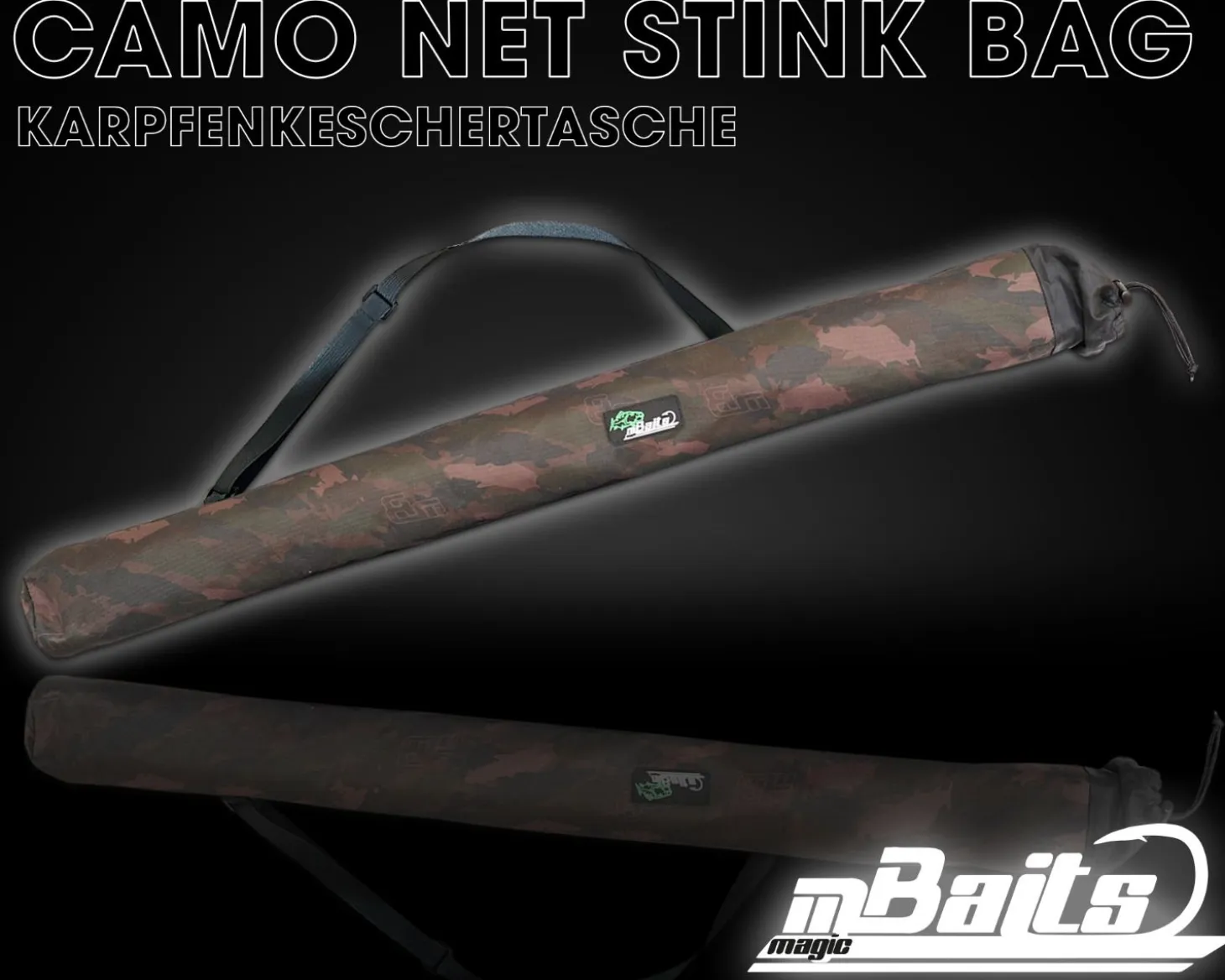 Magic Baits Keschertasche Camo Net Bag Stink Bag Tasche für Karpfenkescher Carp Tackle Angelzubehör
