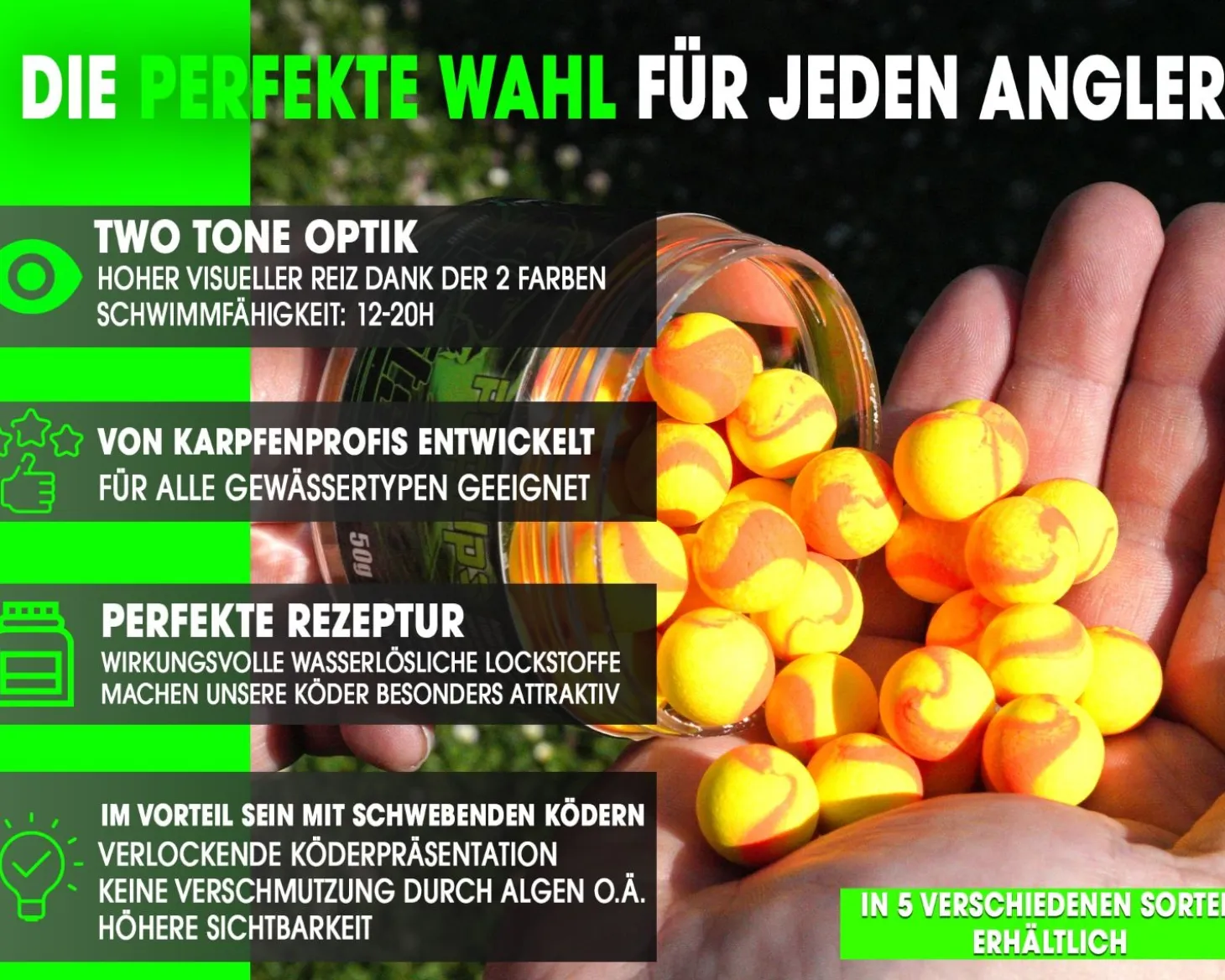 Magic Baits King Pineapple Two Tone Pop Ups 16mm Boilies Premium Range Futtermittel