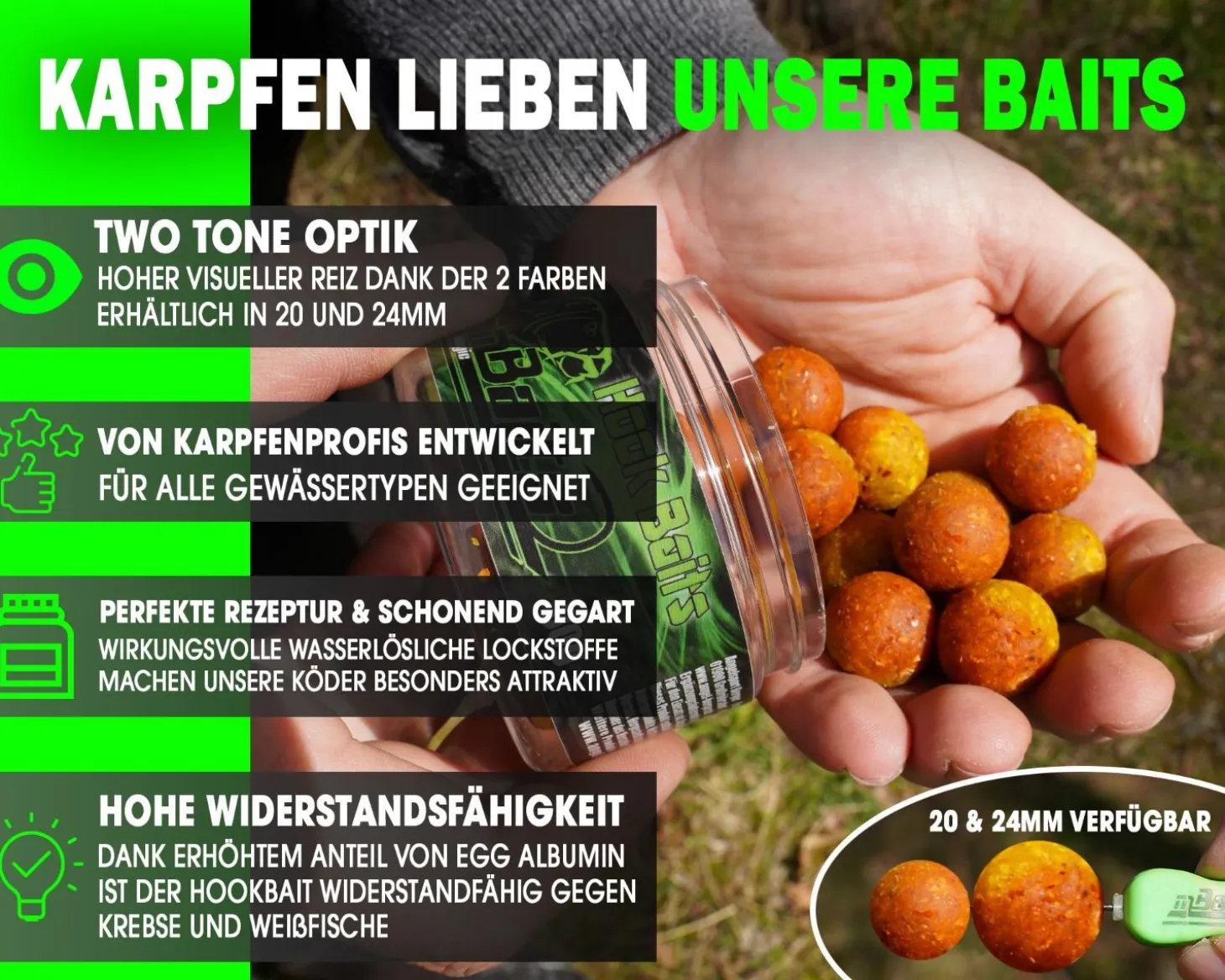 Magic Baits King Pineapple Hook Baits Two Tone Boilies Premium Range Futtermittel