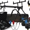Magic Baits Luxus Rod Pod mit Funkbissanzeiger Set Tasche Rutenauflagen Bite Indicator Carp Rodpod Rutenständer Rutenhalter Angelzubehör