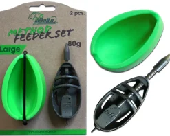 Magic Baits Method Feeder Set Large 80g Feederkorb und Feedermulde Karpfen Futterkorb Carp Inline Feeder Feeder Körbe